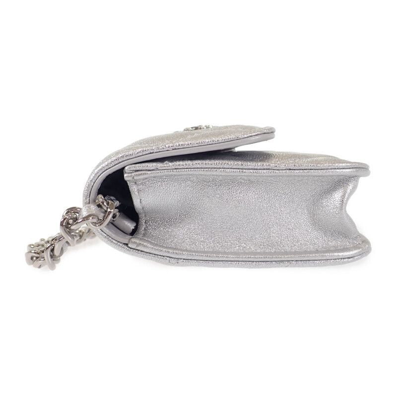 Chanel Star Chain Belt Bag Mini 2-Way Shoulder Lambskin Silver Hardware — view 4