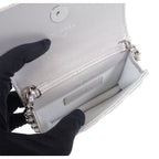 Chanel Star Chain Belt Bag Mini 2-Way Shoulder Lambskin Silver Hardware — view 8
