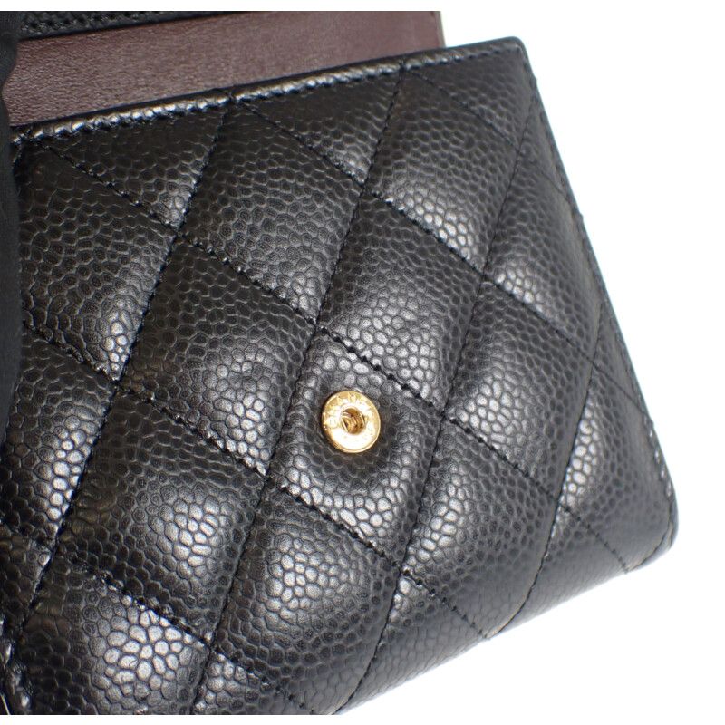 Chanel Classic Small Flap Wallet Ap0231 c3906 Trifold Caviar Leather — view 8