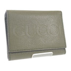 Gucci Logo Compact Wallet Mini E8 Ig3352 Trifold Calfskin Khaki — view 2