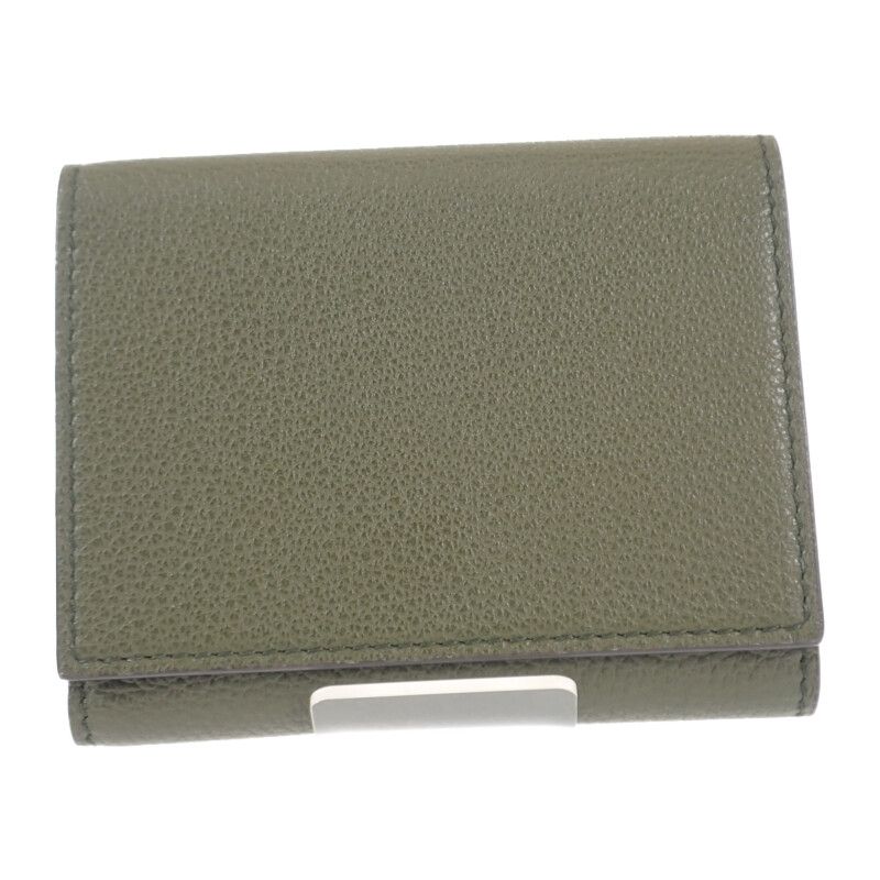 Gucci Logo Compact Wallet Mini E8 Ig3352 Trifold Calfskin Khaki — view 3