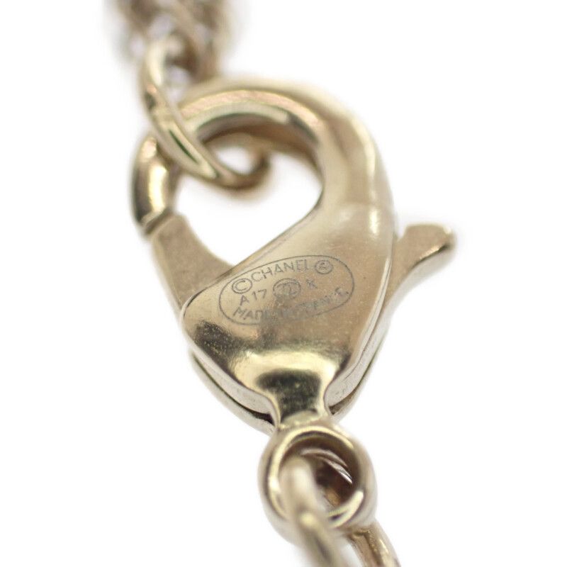 Chanel Coco Mark Necklace Metal Crystal Gold — view 8