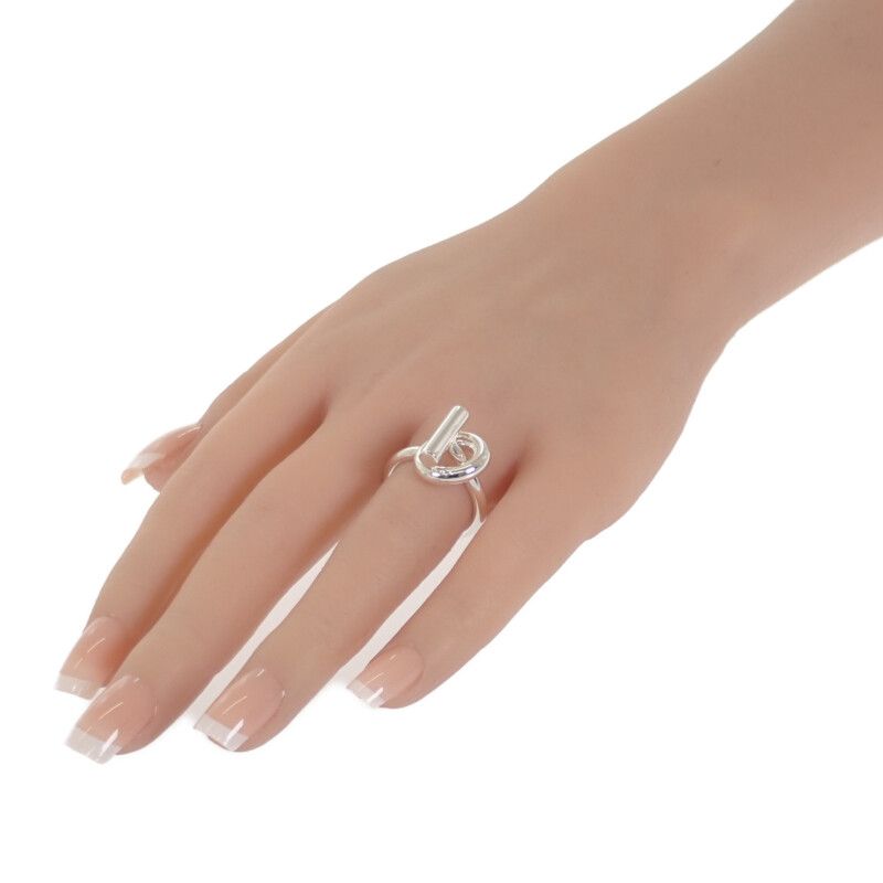 Hermes Echape MM Ring Chaine D'ancre B 00051 AG 925 Silver 51 — view 9