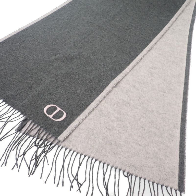 Christian Dior Cdicon Double Face 93 E0015 Dh001 Scarf Silk Gray Pink Men — view 3