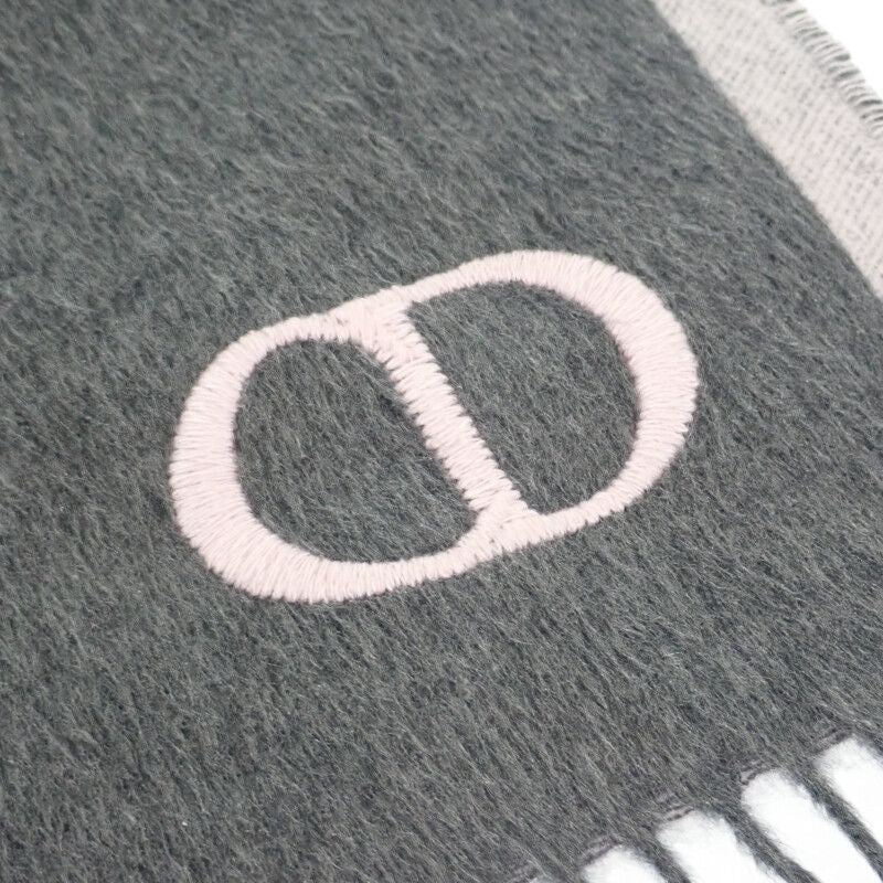 Christian Dior Cdicon Double Face 93 E0015 Dh001 Scarf Silk Gray Pink Men — view 8