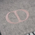 Christian Dior Cdicon Double Face 93 E0015 Dh001 Scarf Silk Gray Pink Men — view 9