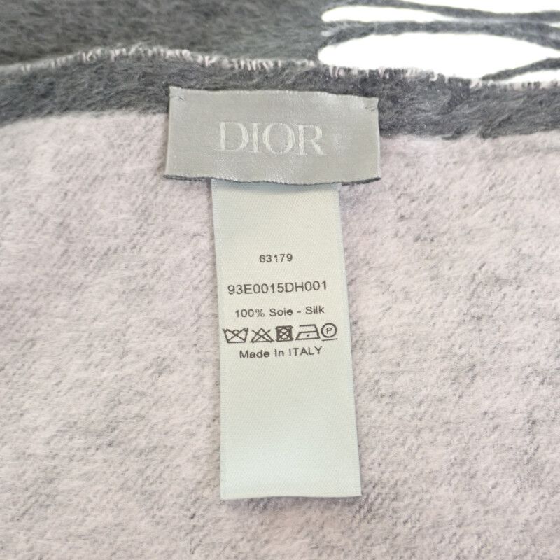 Christian Dior Cdicon Double Face 93 E0015 Dh001 Scarf Silk Gray Pink Men — view 6