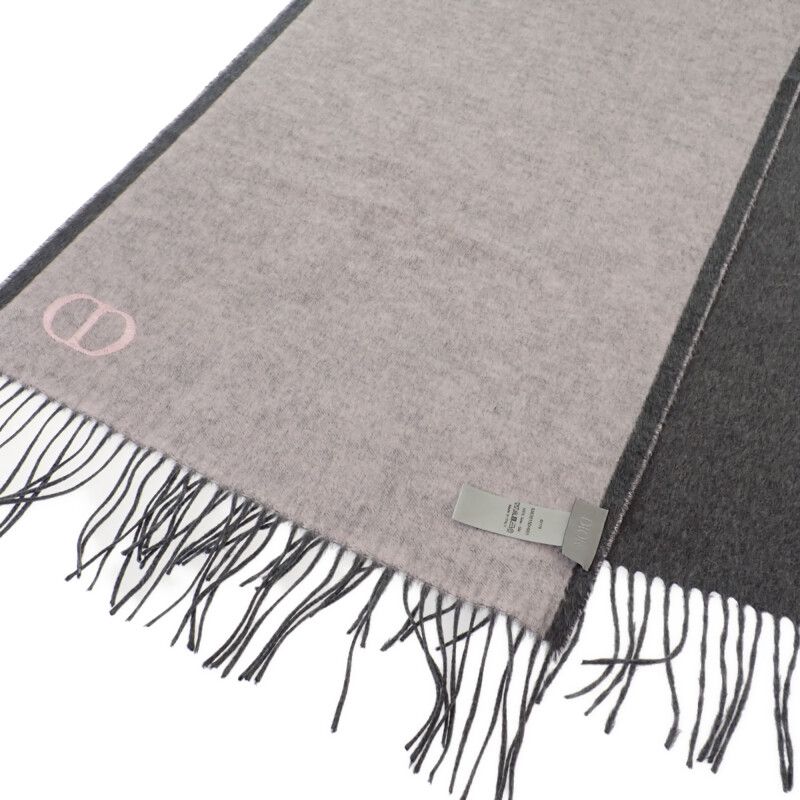 Christian Dior Cdicon Double Face 93 E0015 Dh001 Scarf Silk Gray Pink Men — view 5