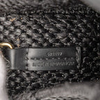 Loewe Font Tote Mini Shoulder Bag 2-Way Black Raffia Leather — view 6