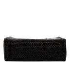 Loewe Font Tote Mini Shoulder Bag 2-Way Black Raffia Leather — view 3