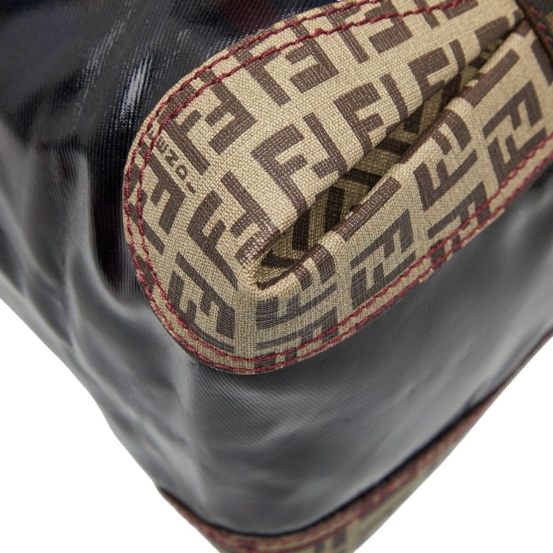 Fendi Zucca Tote Handbag 8 Bl096 Brown Enamel — view 7