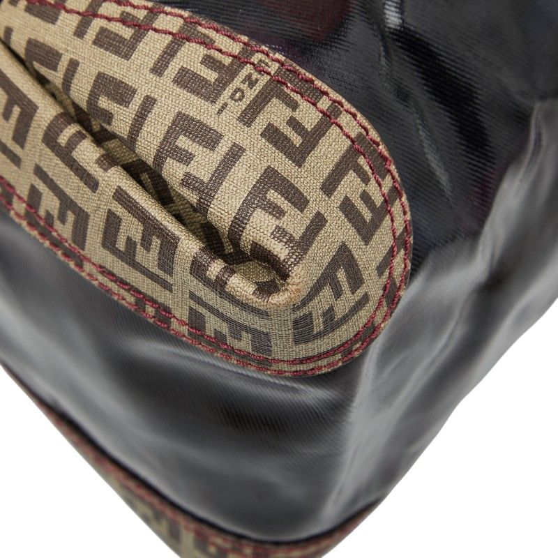Fendi Zucca Tote Handbag 8 Bl096 Brown Enamel — view 6