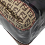 Fendi Zucca Tote Handbag 8 Bl096 Brown Enamel — view 4