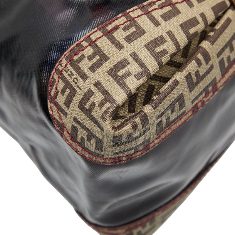 Fendi Zucca Tote Handbag 8 Bl096 Brown Enamel — view 5