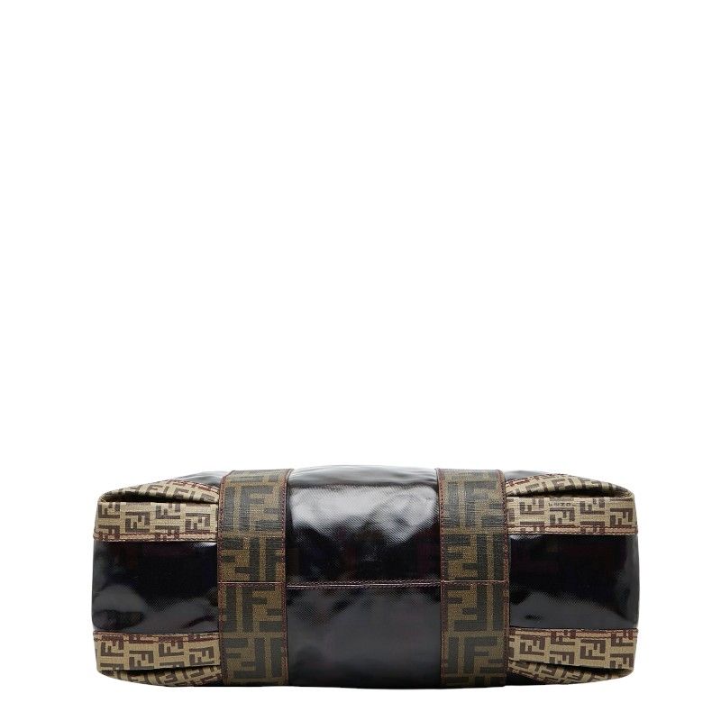 Fendi Zucca Tote Handbag 8 Bl096 Brown Enamel — view 3