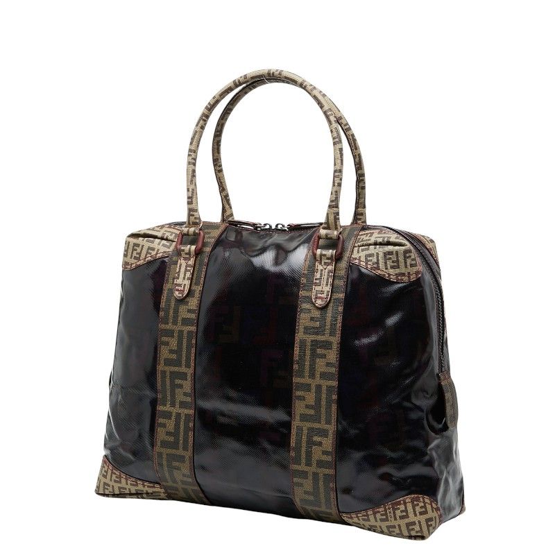 Fendi Zucca Tote Handbag 8 Bl096 Brown Enamel — view 2