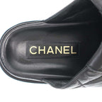 Chanel CC Turnlock Quilted Leather Mule Shoes Black 36 — view 5