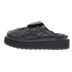 Chanel CC Turnlock Quilted Leather Mule Shoes Black 36 — view 2
