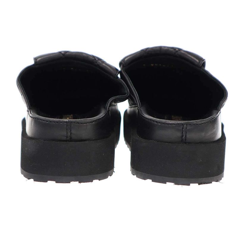 Chanel CC Turnlock Quilted Leather Mule Shoes Black 36 — view 3