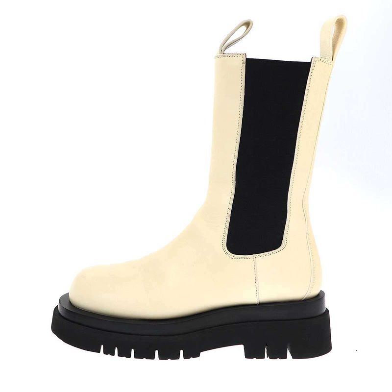 Bottega Veneta Tire Side Gore Long Chelsea Boots White 36 — view 2
