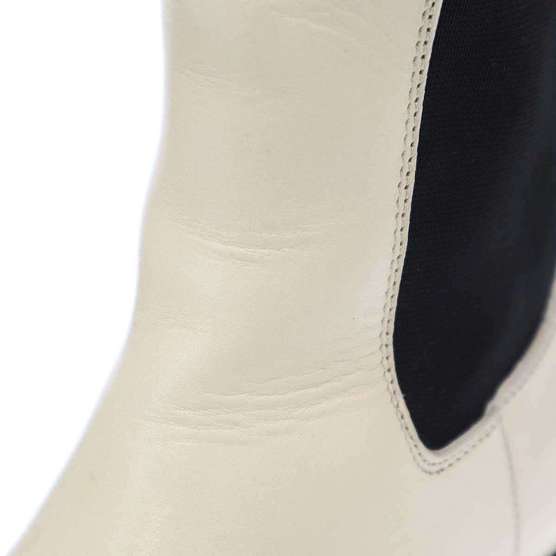Bottega Veneta Tire Side Gore Long Chelsea Boots White 36 — view 8