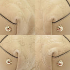 Gucci Guccissima GG Logo Leather Beige Tote Handbag 0245 — view 4