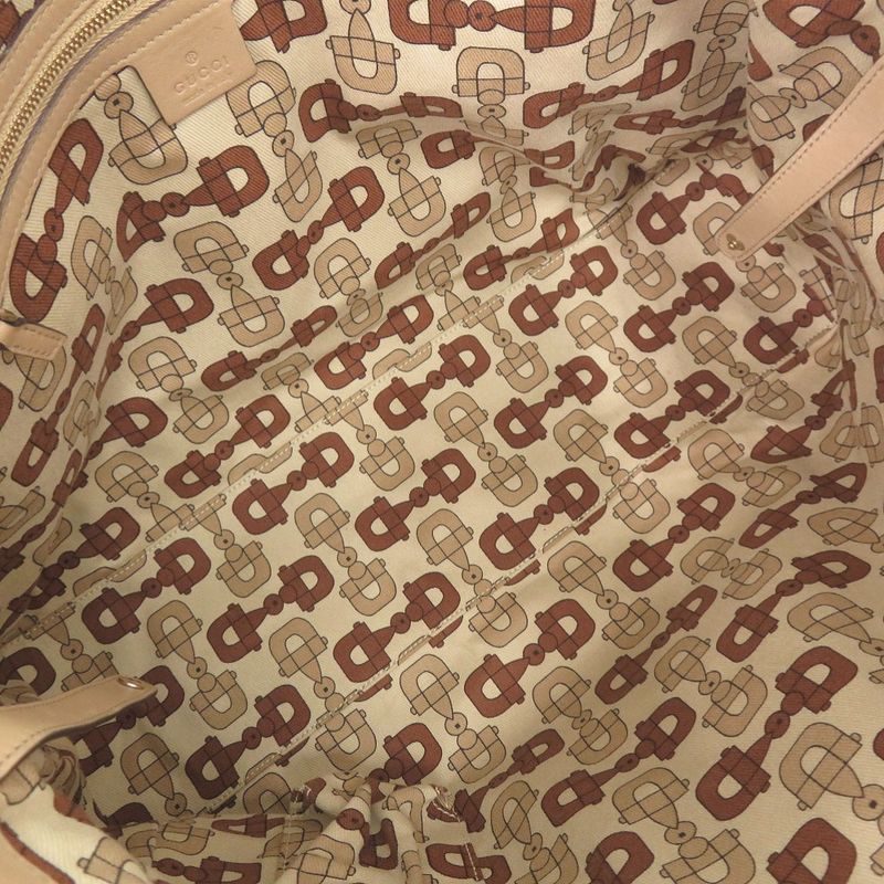 Gucci Guccissima GG Logo Leather Beige Tote Handbag 0245 — view 6