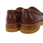 Hermes Dublin Loafers Cles Peep Sole Leather 41 Brown KH — view 3