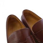 Hermes Dublin Loafers Cles Peep Sole Leather 41 Brown KH — view 5