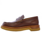 Hermes Dublin Loafers Cles Peep Sole Leather 41 Brown KH — view 2