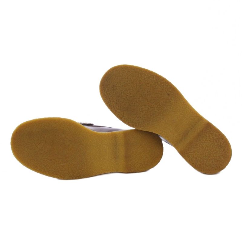 Hermes Dublin Loafers Cles Peep Sole Leather 41 Brown KH — view 6