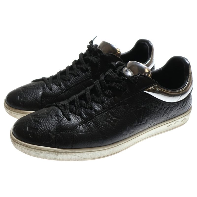Louis Vuitton Monogram Luxembourg Line Low Cut Sneakers Black Silver Ms0240 — view 2