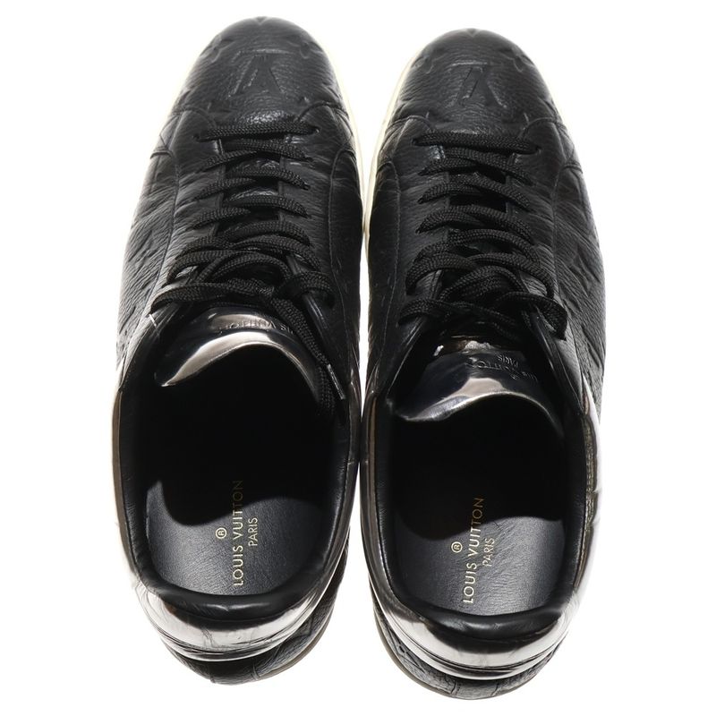 Louis Vuitton Monogram Luxembourg Line Low Cut Sneakers Black Silver Ms0240 — view 4