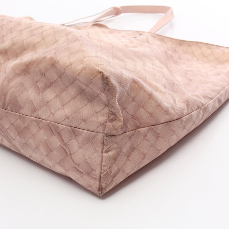 Bottega Veneta Tote Bag Intreccio Illusion Pink Nylon Leather — view 6