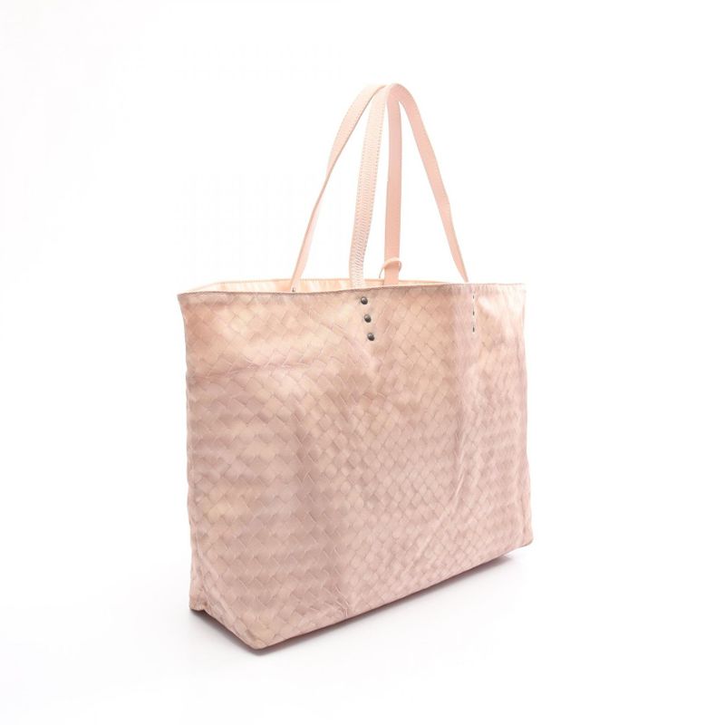 Bottega Veneta Tote Bag Intreccio Illusion Pink Nylon Leather — view 2