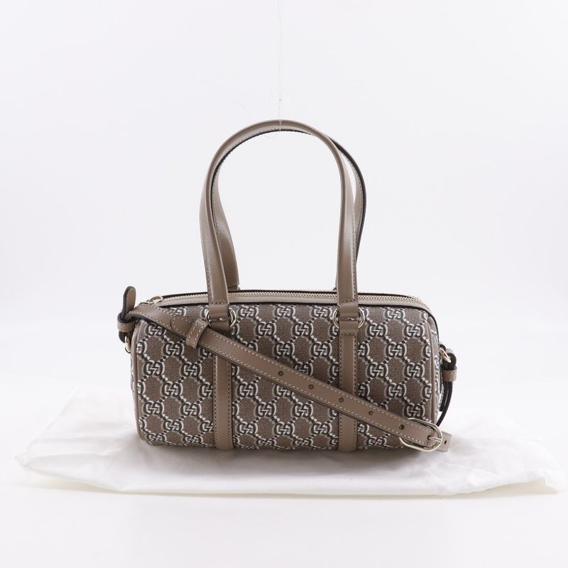 Gucci GG Shadow 2-Way Shoulder Leather Brown Handbag — view 9