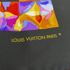 Louis Vuitton Scarf Silk Black Orange Multicolor Monogram Large Size Small Lady — view 7