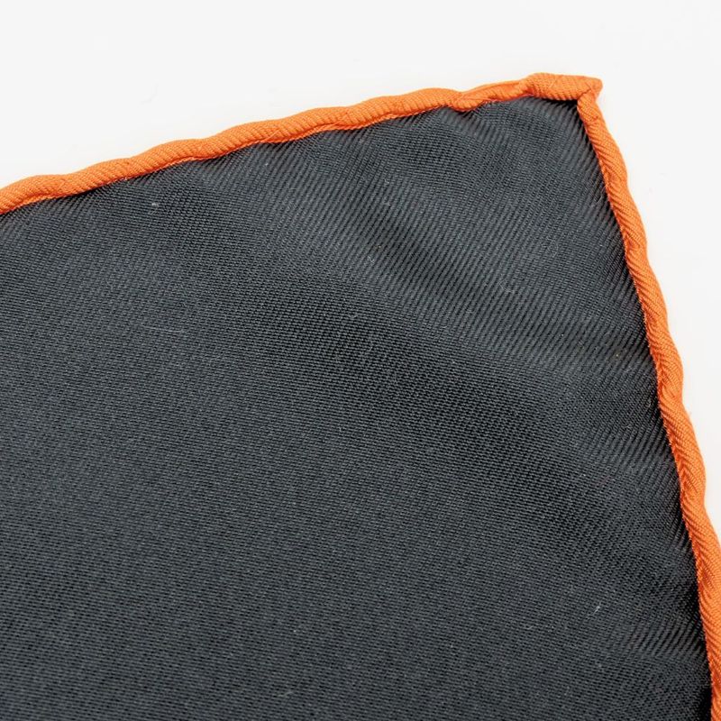 Louis Vuitton Scarf Silk Black Orange Multicolor Monogram Large Size Small Lady — view 8