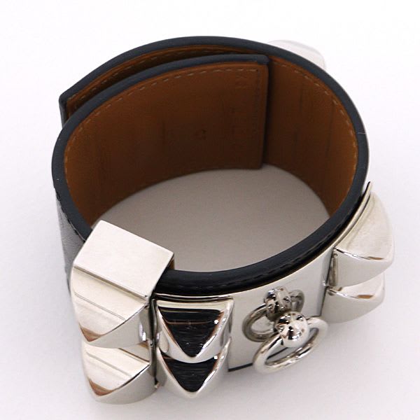 Hermes Herme Bracelet Corriede Chien Engraved B Rank — view 7