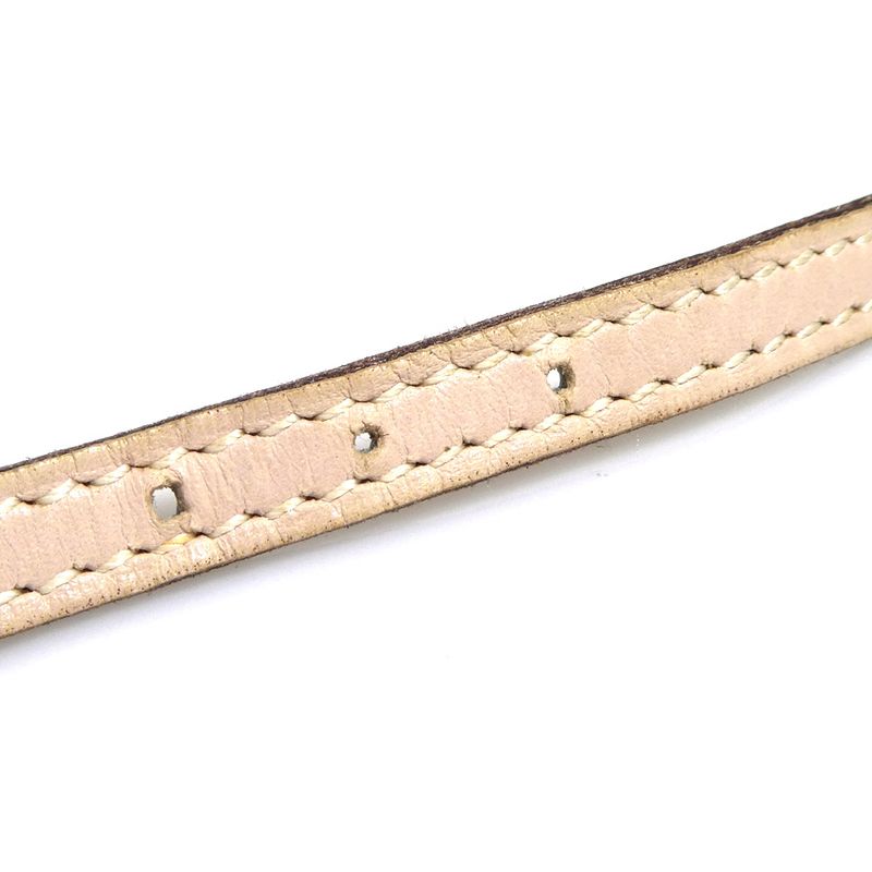 Hermes Double Tour Leather Beige Bracelet — view 8
