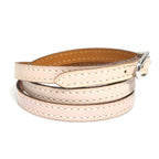 Hermes Double Tour Leather Beige Bracelet — view 3