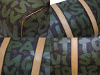 Louis Vuitton Monogram Graffiti Keepall 50 Brown Khaki Gold — view 6