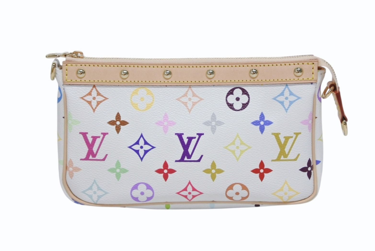 Louis Vuitton Takashi Murakami TM Pochette Accessoires White — view 3