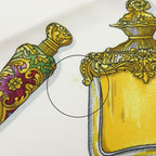 Hermes Scarf Carre 90 qu Importe Le Flacon Perfume Bottle Silk White Bordeaux — view 7