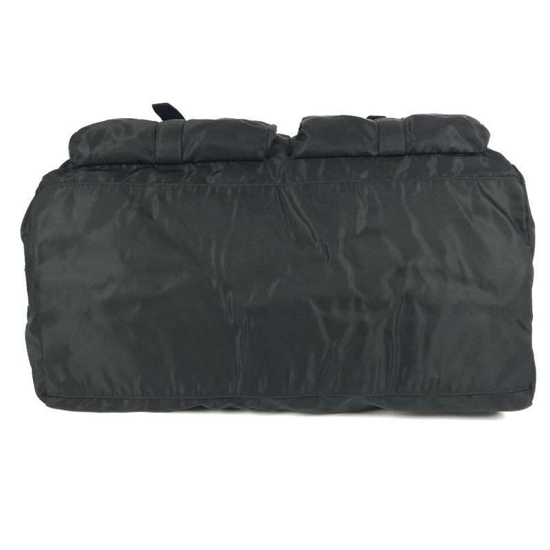 Prada Boston Bag Triangle Logo Plate Nylon Black — view 5