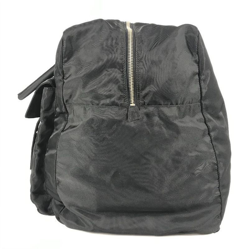 Prada Boston Bag Triangle Logo Plate Nylon Black — view 4