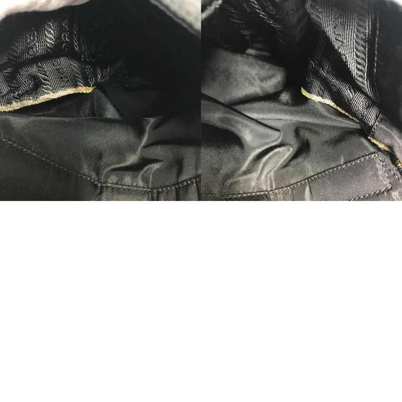 Prada Boston Bag Triangle Logo Plate Nylon Black — view 9