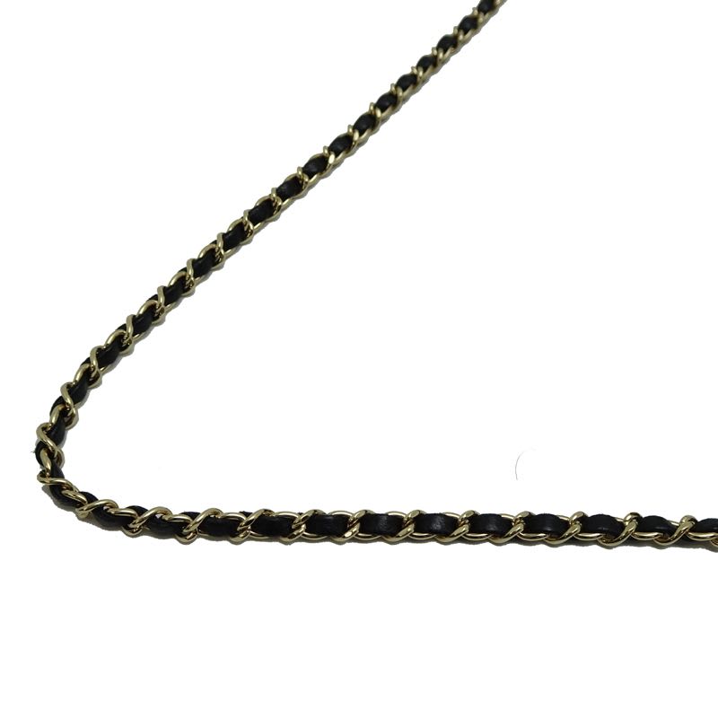 Chanel Shoulder Logo Plate Chain Lambskin Black Bag — view 7