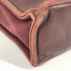 Hermes Handbag Fourre Tout PM Leather Canvas Wine Red — view 6
