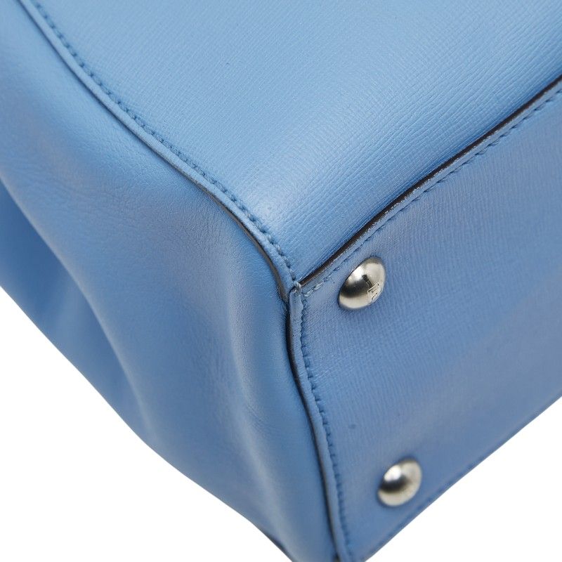 Fendi Petit Toujours Shoulder Bag 2-Way 8 Bh253 Light Blue Leather — view 7